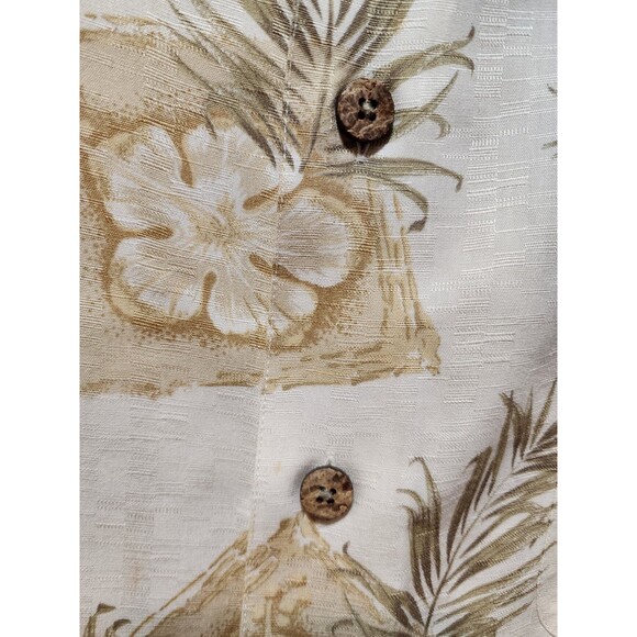 CARIBBEAN MENS XL MENS BUTTON UP SHIRT FLORAL VINTAGE Y2K TROPICAL VACATION SOFT - Picture 5 of 16